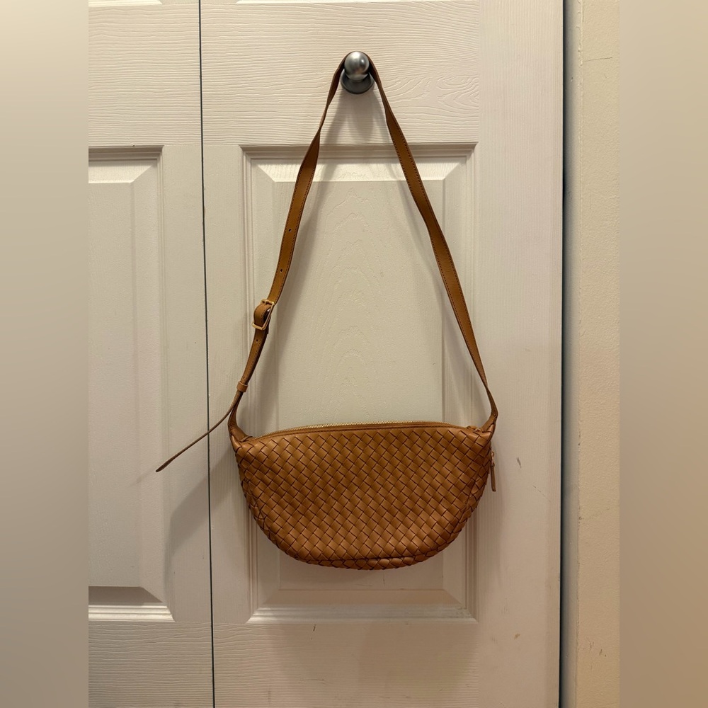 Brown Madewell Woven Crossbody